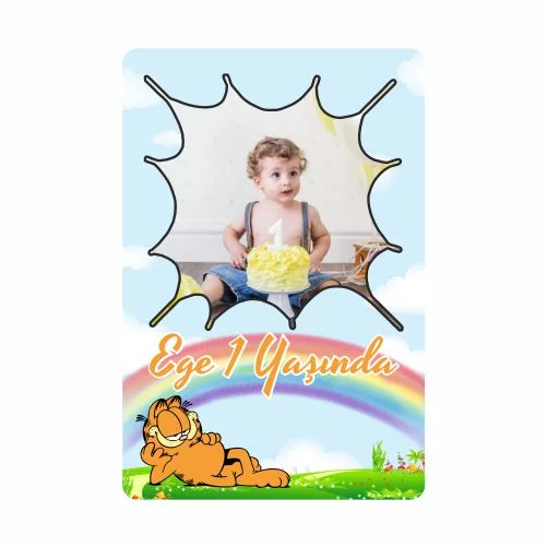 Kedi Temalı Doğum Günü Afişi